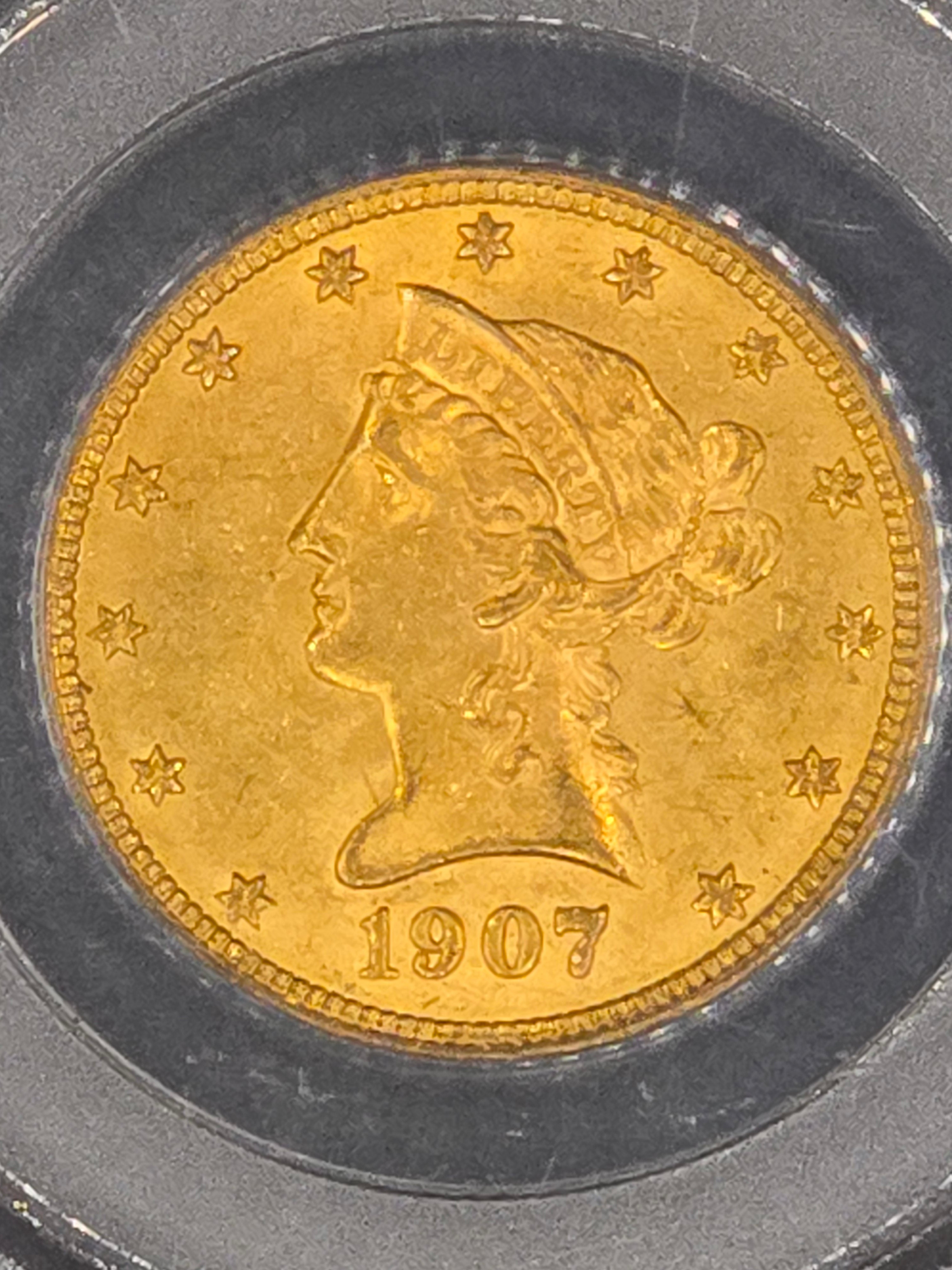 1907 $10 Liberty Gold Eagle – PCGS MS61 – Pre-33 U.S. Gold Coin