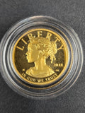 2018 American Liberty 1/10 oz Gold Proof Coin – U.S. Mint OGP – .9999 Fine Gold