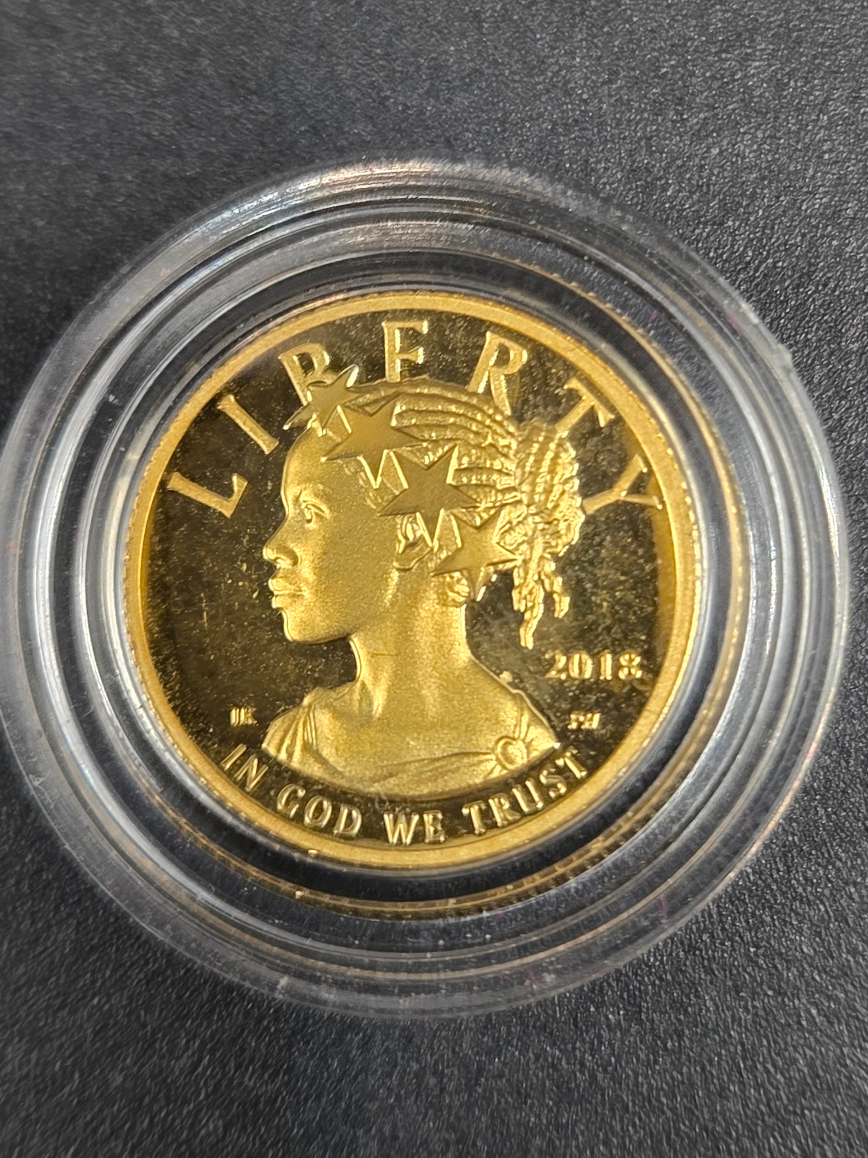 2018 American Liberty 1/10 oz Gold Proof Coin – U.S. Mint OGP – .9999 Fine Gold
