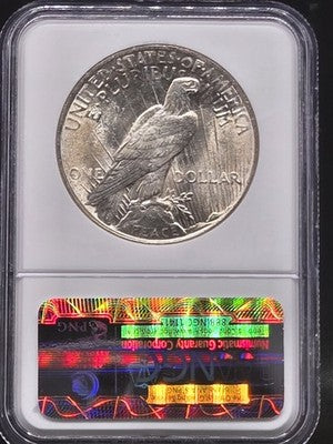 1923 United States Peace Dollar $1 Grade: MS 64