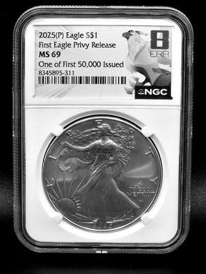 2025 United States American Silver Eagle $1 Grade: MS 69