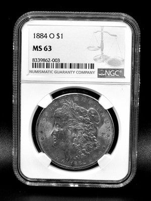 1884 United States Morgan Silver Dollar $1 Grade: MS 63