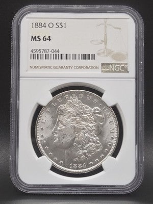 1884 United States Morgan Silver Dollar $1 Grade: MS 64