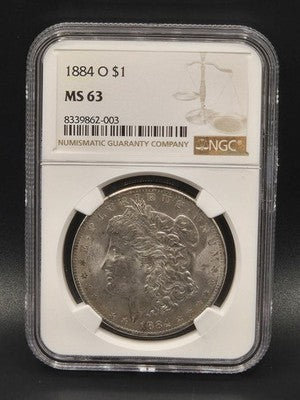 1884 United States Morgan Silver Dollar $1 Grade: MS 63