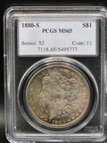 1880 S United States Morgan Silver Dollar $1 Grade: MS 65