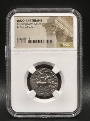 Indo-Parthians Gondophares-Sases Tetradrachm Tetradrachm