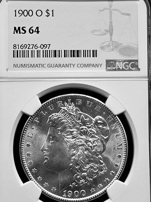 1900 O United States Morgan Silver Dollar $1 Grade: MS 64