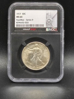 1917 United States Walking Liberty Half Dollar 50C Grade: MS 64