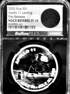 2025 Niue Apollo 11 Landing $1 Grade: REVERSE PF 10