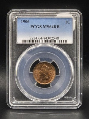 1906 United States Indian Head Cent 1C Grade: MS64RB