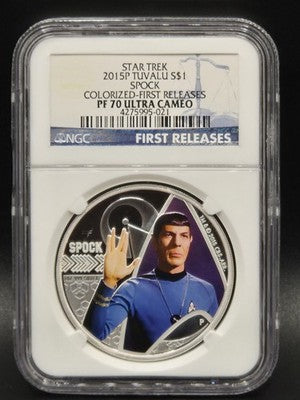 2015 Tuvalu Star Trek Series $1 Grade: PF 70 Ultra Cameo