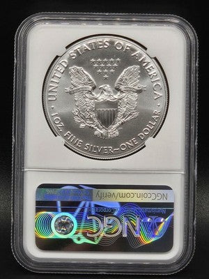 2020 United States American Silver Eagle $1 Grade: MS 70