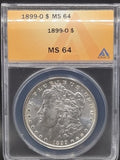 1899 O United States Morgan Silver Dollar $1 Grade: MS 64