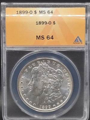 1899 O United States Morgan Silver Dollar $1 Grade: MS 64