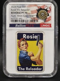 2025 Niue Rosie the Reloader $1 Grade: REVERSE PF 70