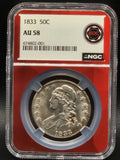 1833 United States Capped Bust Half Dollar 50C Grade: AU 58