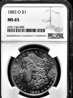 1883 United States Morgan Silver Dollar $1 Grade: MS 65