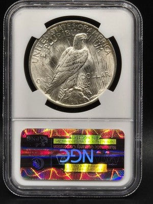 1923 United States Peace Dollar $1 Grade: MS 65