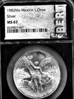 1983 Mexico Libertad 1 Onza Grade: MS 67