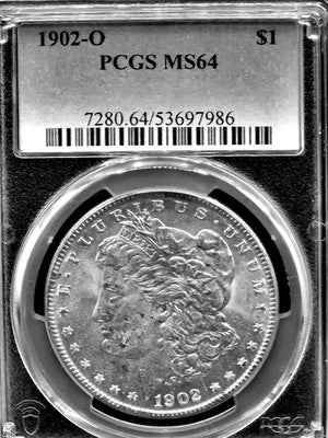 1902 United States Morgan Silver Dollar $1 Grade: MS 64