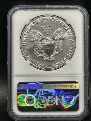 2021 United States American Silver Eagle $1 Grade: MS 70 Mercanti Signed
