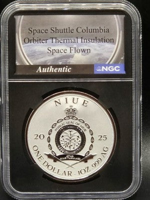 2025 Niue Columbia Shuttle $1 Grade: PF 10 Space flown