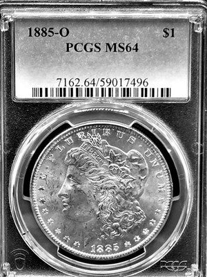 1885 O United States Morgan Silver Dollar $1 Grade: MS64