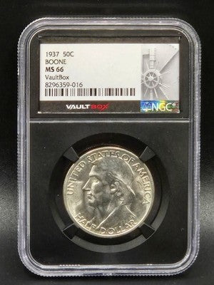 1937 United States Boone Commemorative Half Dollar 50C Grade: MS 66