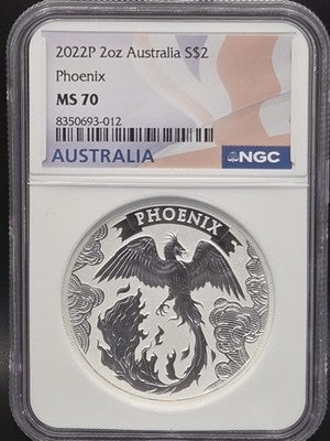 2022 Australia Phoenix $2 Grade: MS 70