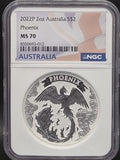 2022 Australia Phoenix $2 Grade: MS 70