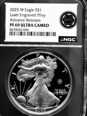 2025 United States American Silver Eagle $1 Grade: PF 69