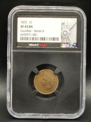 1872 United States Indian Head Cent 1C Grade: XF 45 BN