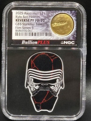 2025 Ascension Kylo Ren Helmet $1 Grade: REVERSE PF 70/70