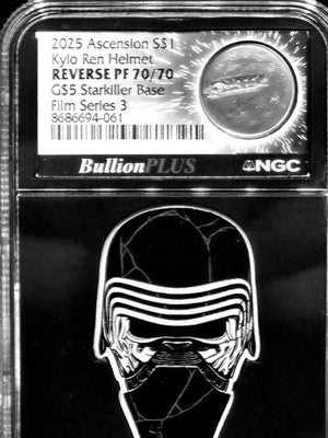 2025 Ascension Kylo Ren Helmet $1 Grade: REVERSE PF 70/70