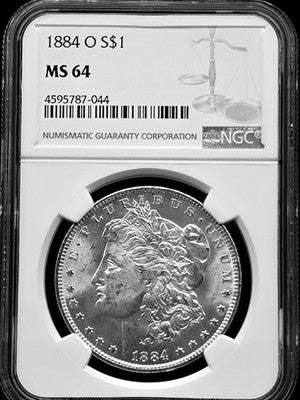 1884 United States Morgan Silver Dollar $1 Grade: MS 64