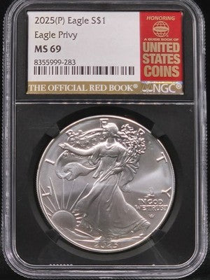 2025 United States American Silver Eagle $1 Grade: MS 69