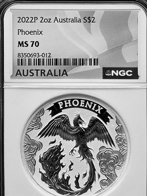 2022 Australia Phoenix $2 Grade: MS 70