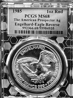 1985 United States Engelhard Silver Round 1 oz Silver Grade: MS68