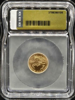 1999 United States American Gold Eagle $5 Grade: MS 70
