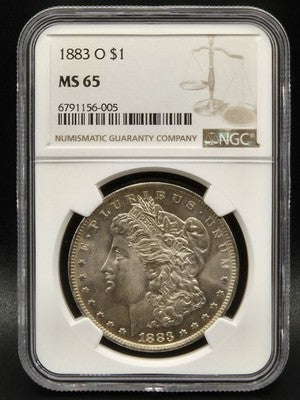 1883 United States Morgan Silver Dollar $1 Grade: MS 65