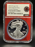 2025 United States American Silver Eagle $1 Grade: PF 69
