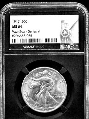 1917 United States Walking Liberty Half Dollar 50C Grade: MS 64