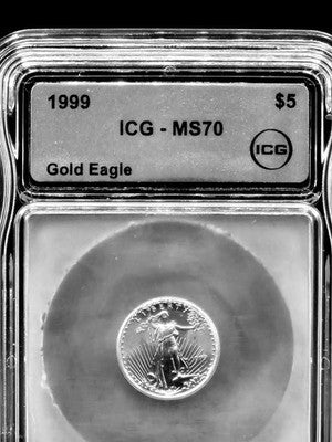1999 United States American Gold Eagle $5 Grade: MS 70