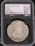 1832 PTS JL Bolivia Bolivian Silver Coin 8 Soles Grade: AU 53