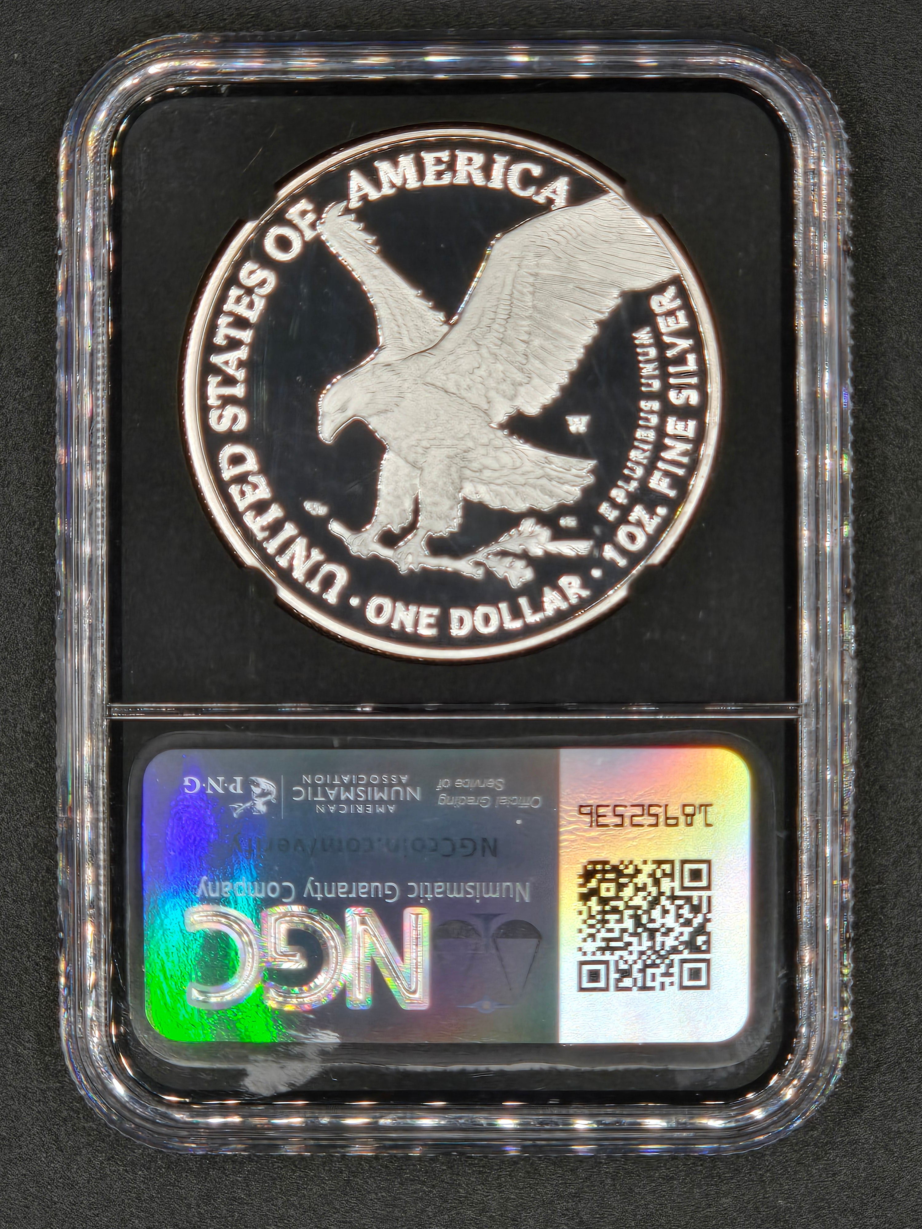 2021-W American Silver Eagle Proof Type 2 NGC PF70 Ultra Cameo – Anna Cabral Signed Label