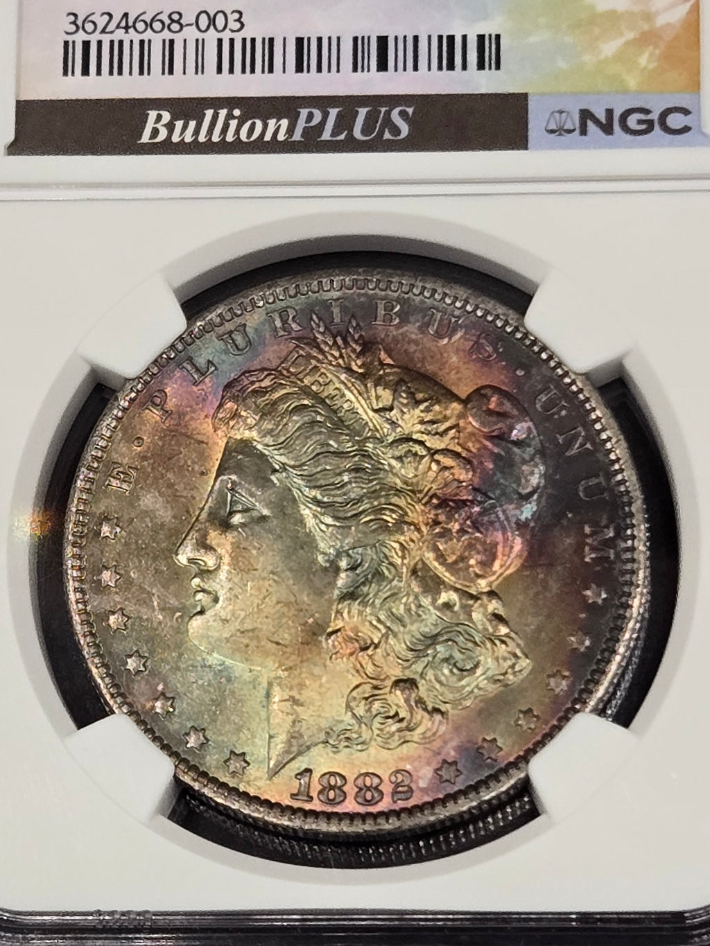 1882-O Morgan Silver Dollar – NGC MS64★ Star – Eye Candy Series 1 Toned Dollar