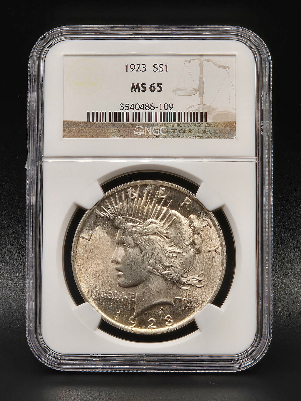 1923 Peace Dollar NGC MS65 Gem Uncirculated Silver Dollar