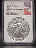 2021 (S) American Silver Eagle T-1 Emergency Production MS70 – NGC Mercanti Signed – San Francisco Mint