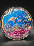 Great Barrier Reef 5 oz Copper Round – Colorized Ocean Wildlife Design – .999 Fine Copper