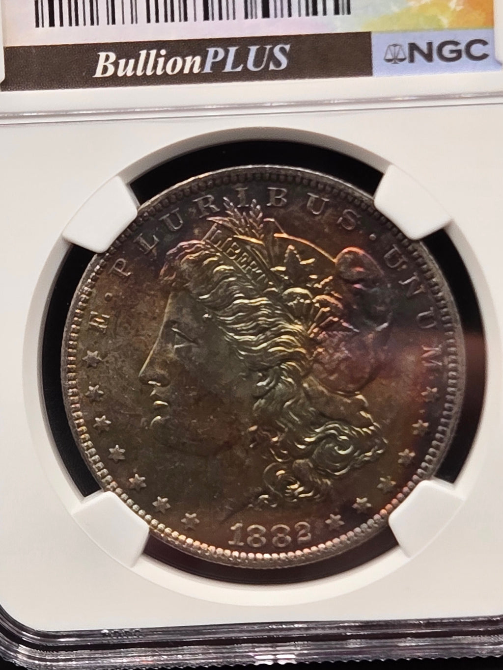 1882-O Morgan Silver Dollar – NGC MS64★ Star – Eye Candy Series 1 Toned Dollar